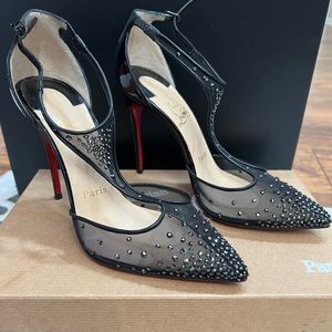 Christian Louboutin Salopatina t-strap black heels size 37 worn once with box